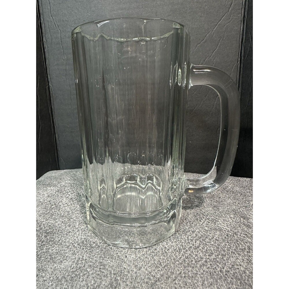 Libbey Heidelberg Beer Mug Glass Paneled 16oz Heavy Base Father's Day Gift Dad
